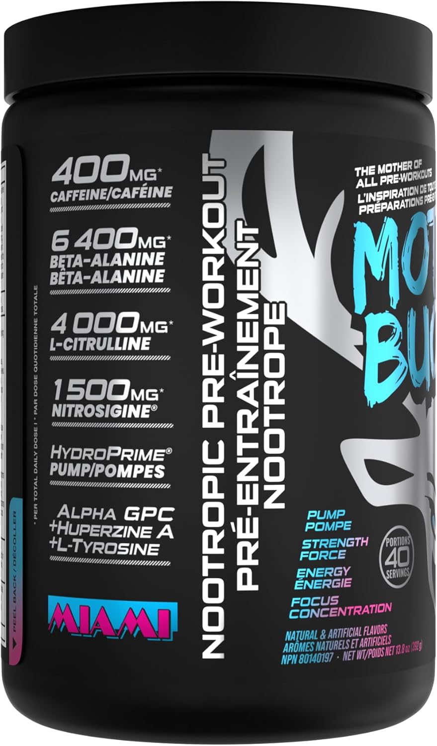Mother Bucker High-Stimulant Nootropic Pre-Workout (40 Servings)