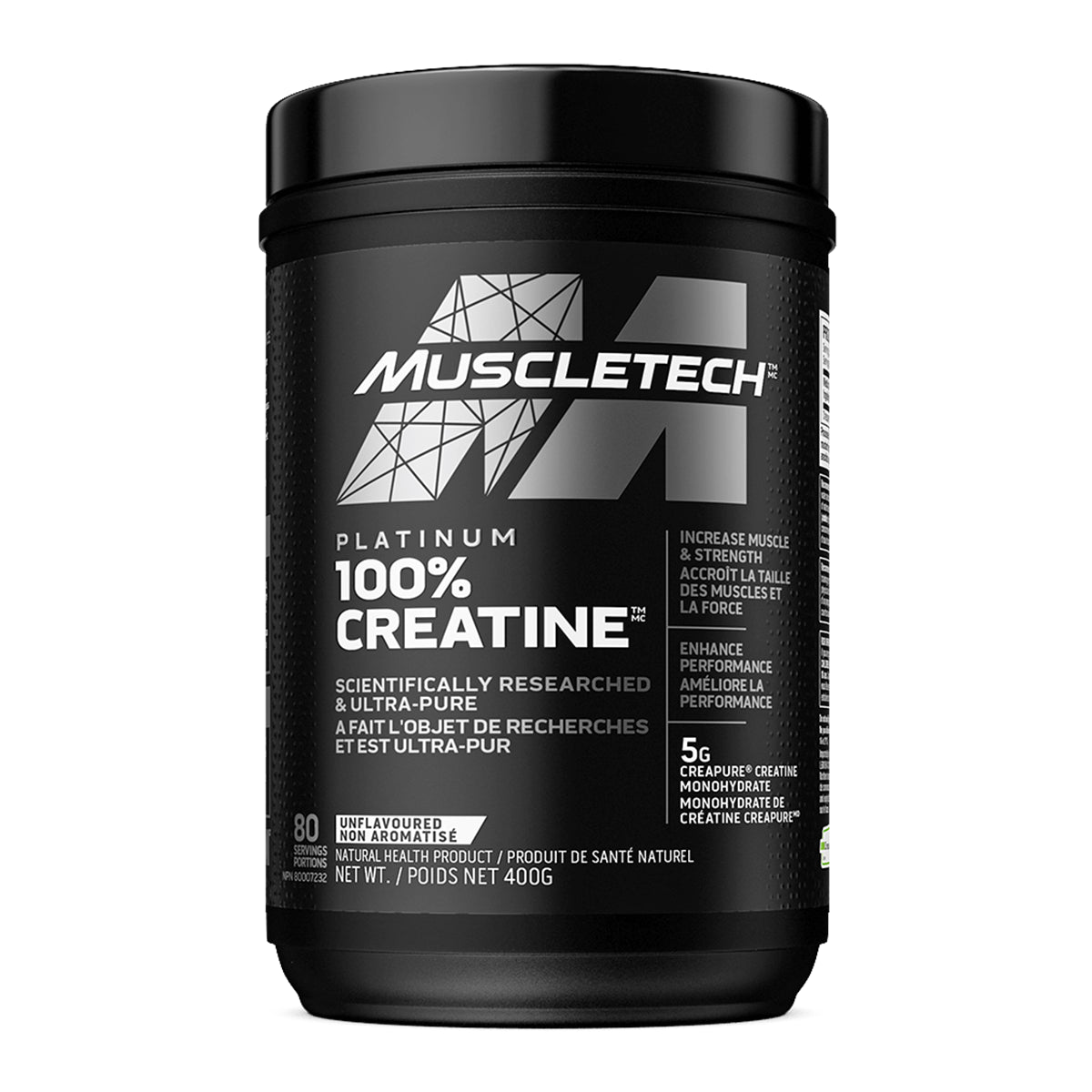 MuscleTech Platinum 100% Creatine Unflavoured (400 g)